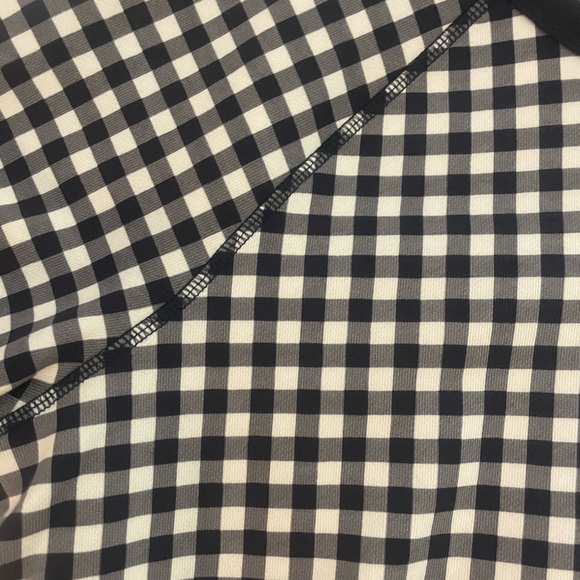 Draper James Navy and White Gingham Crewneck Sweater - Picture 4 of 5